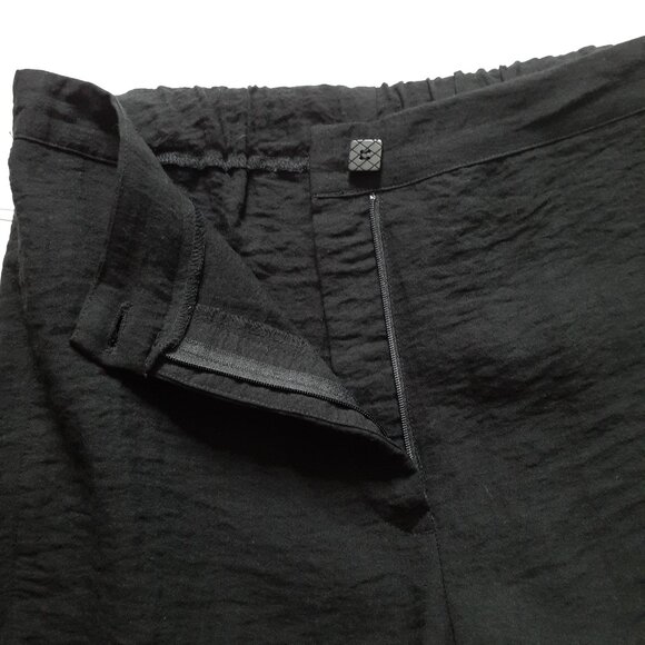 Habitat Crinkle Flood Pants with Hem Button Detail Black Size S - Picture 7 of 12